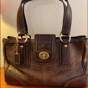 COACH Leather Hand Bag Purse Tote